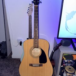 Fender FA-100 Acoustic Guitar – Clean Condition + Stand