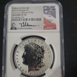 2023 Silver Morgan reverse proof 70 signed
