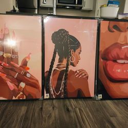 Wall Art ....3 Separate Pictures But They Go Together..New In The Plastic 