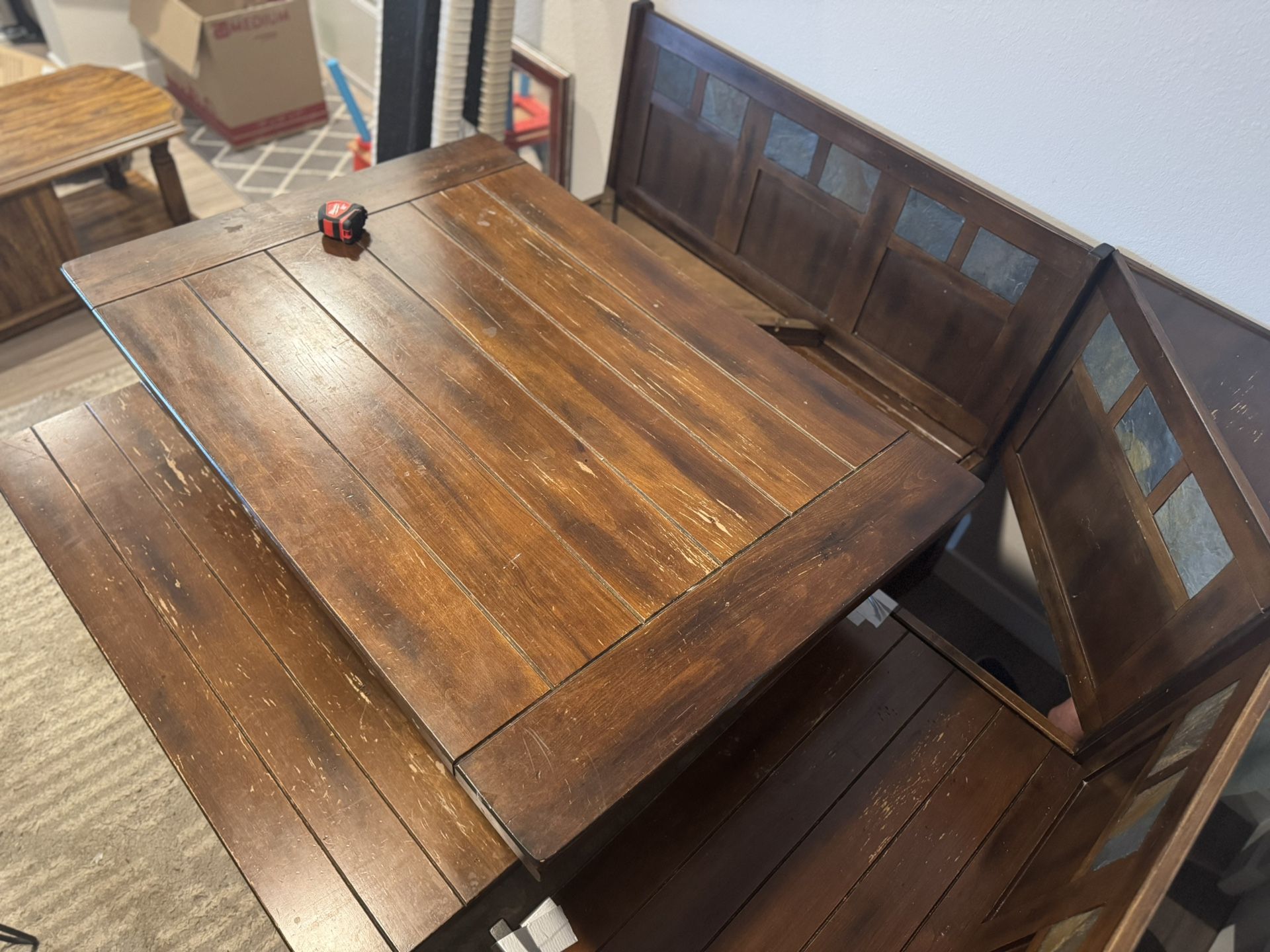 Kitchen Breakfast Table Small Corner 67” By 52 1/2 24”Tall