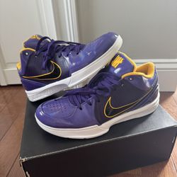 Nike Kobe 4 IV Protro Undefeated Lakers Court Purple Men’s Sz 10.5