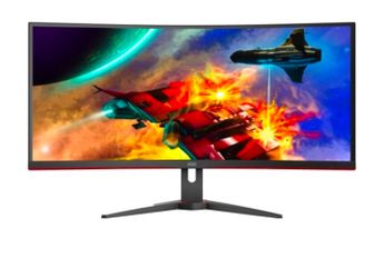 AOC 34" LCD Curved Gaming Monitor FreeSync, widescreen CQ34G2E 2560x1080 Resolution, 75hz,