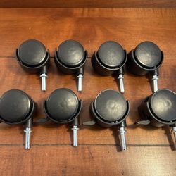 Set of 8 Replacement Swivel Wheels Storage, Carts 1.5”