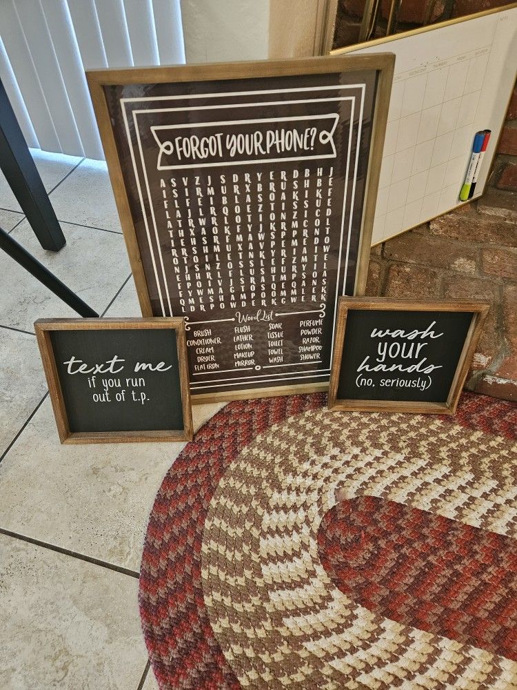 Bathroom Art And Essentials Set