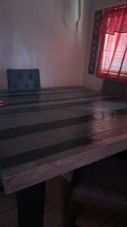 Dining table gray 4 chairs