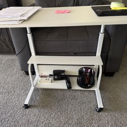 Portable Work Desk On Wheels