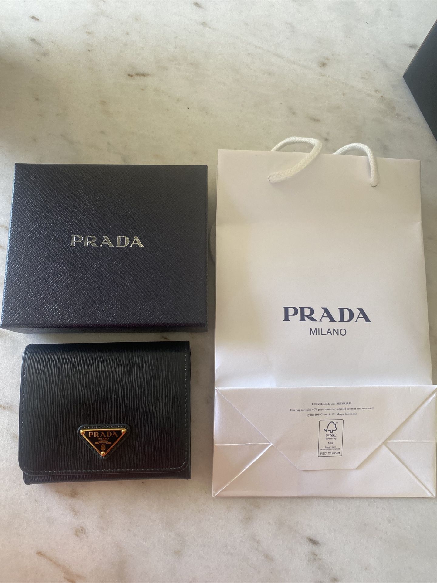 Authentic Prada Bifold Small Wallet