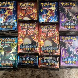 Pokemon Shining Fates Booster Packs - 10 Packs - Brand New