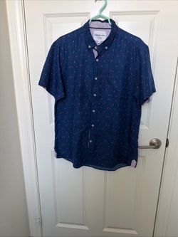 International Report Button Down Shirt Flamingos Resort Print XLarge