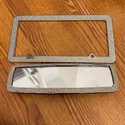 Dazzled Car Mirror And Plate 