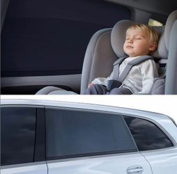 Car Window Shades For Baby[Ice Crystal Cooling Layer](2 Pack) UV-Blocker Cling