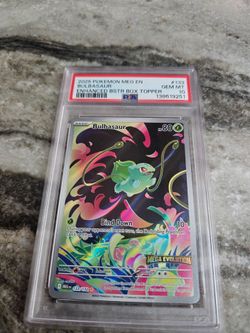 Pokémon Mega Evolution Bulbasaur 133/132 Topper Stamped Promo PSA 10