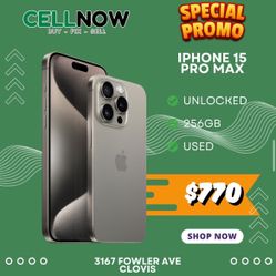 April Promo - iPhone 15 Pro Max Unlocked 256 GB