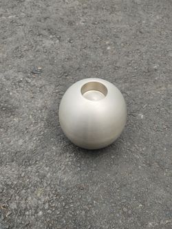 Brushed Metal Tea Light Candle Holder For Sale
