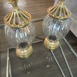 2 Beautiful Great Quality Glass Canisters And 23x18 Glass Picture Not Cheap From Zgallerie 