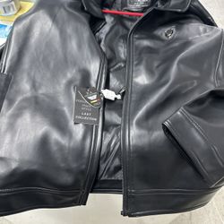 Italian Leather Coat. New