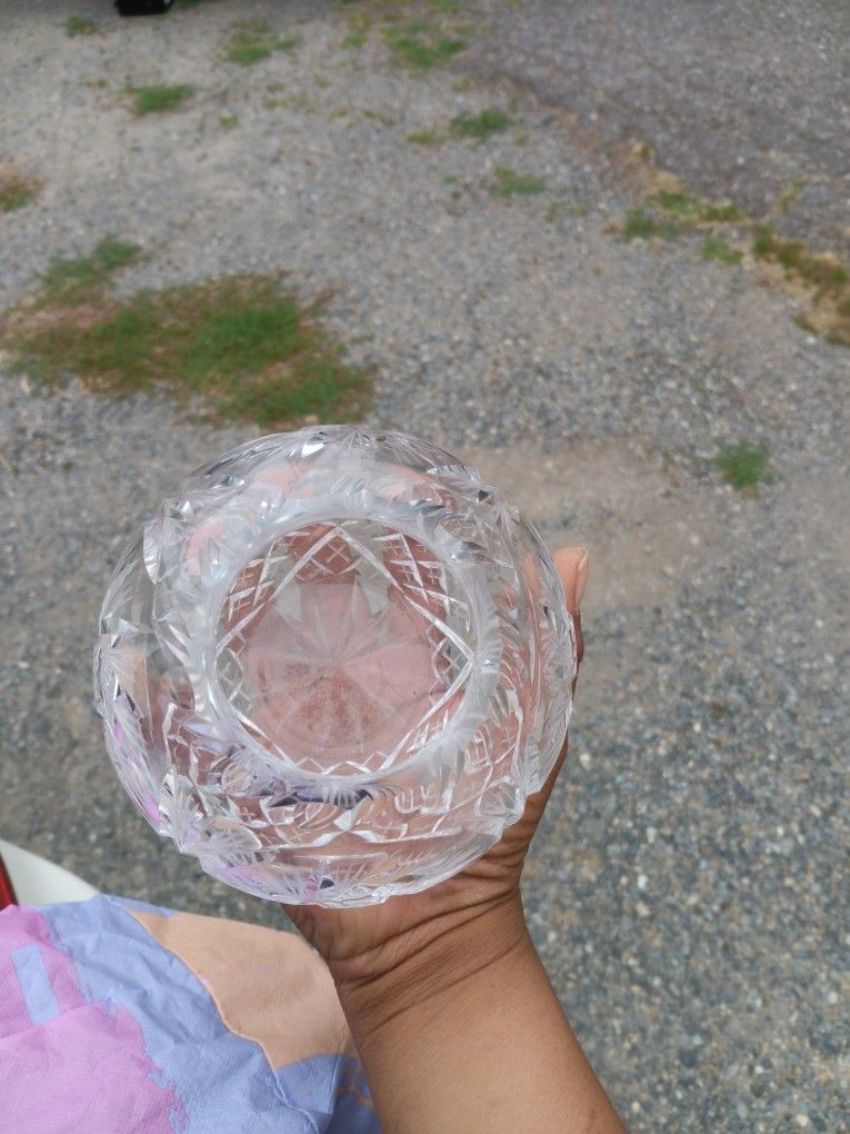 Vintage Crystal lead VASE 
