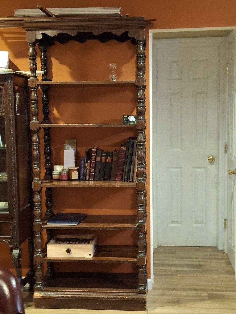 Set Of Two Matching Vintage Bookcases