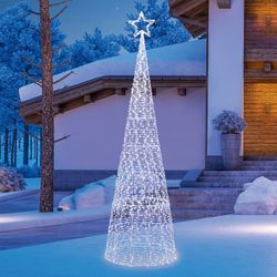 10' Cone Tree with 2,000 LED Lights Multi Color or White
