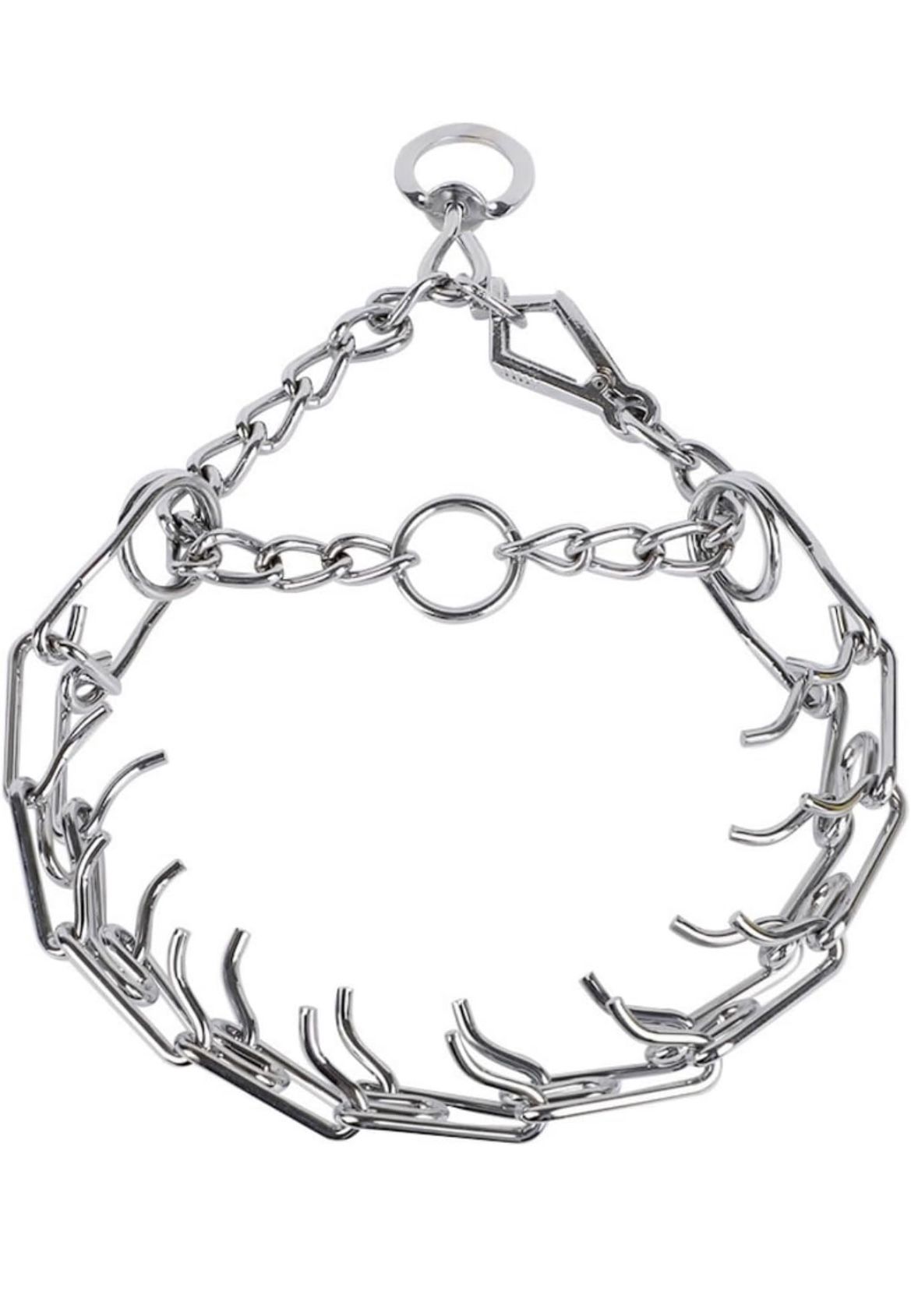 Stainless Steel Chrome Collar Adjustable with Heavy Duty Quick Release Clasp. One-Handed Quick Release Snap.Leash Training Not Chaining.