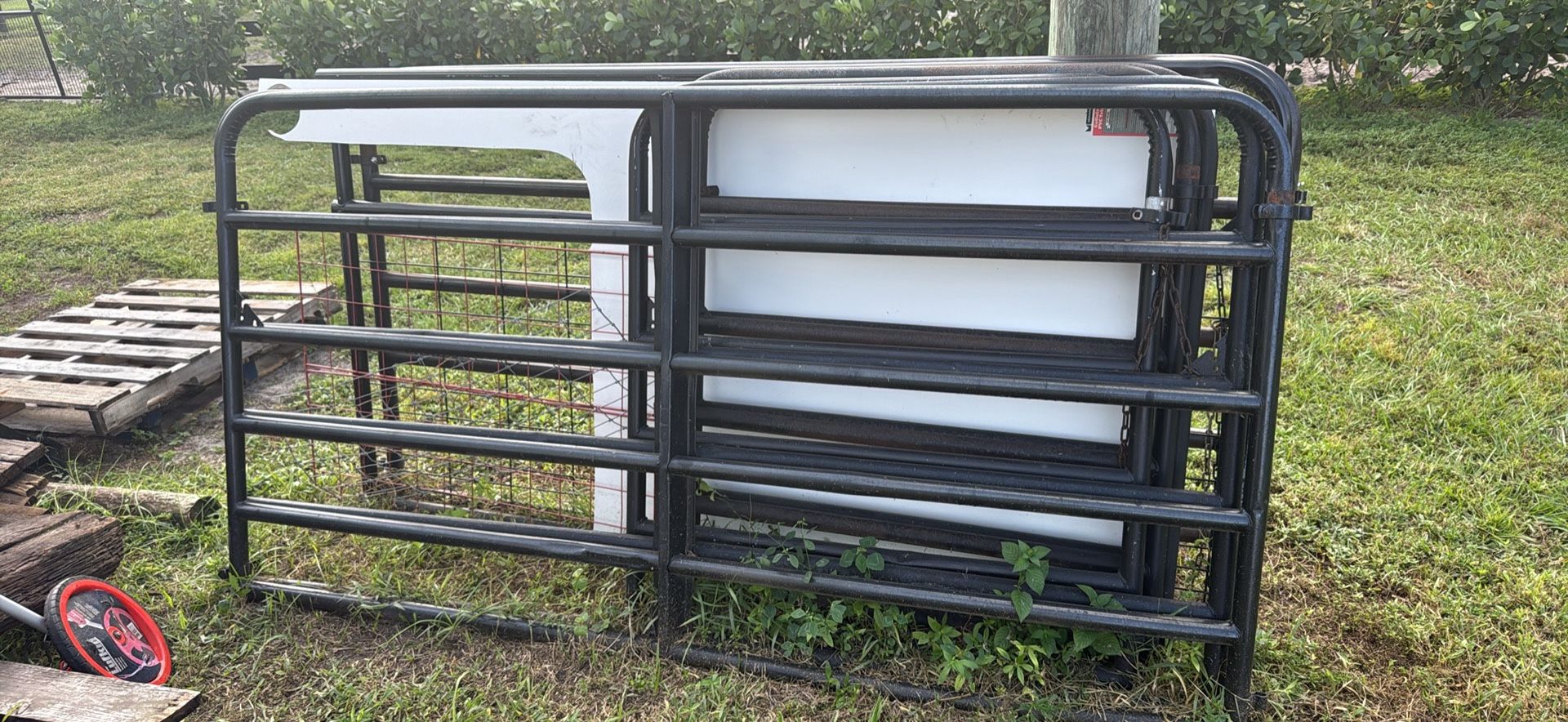 Two 8' Black Pasture Gates 