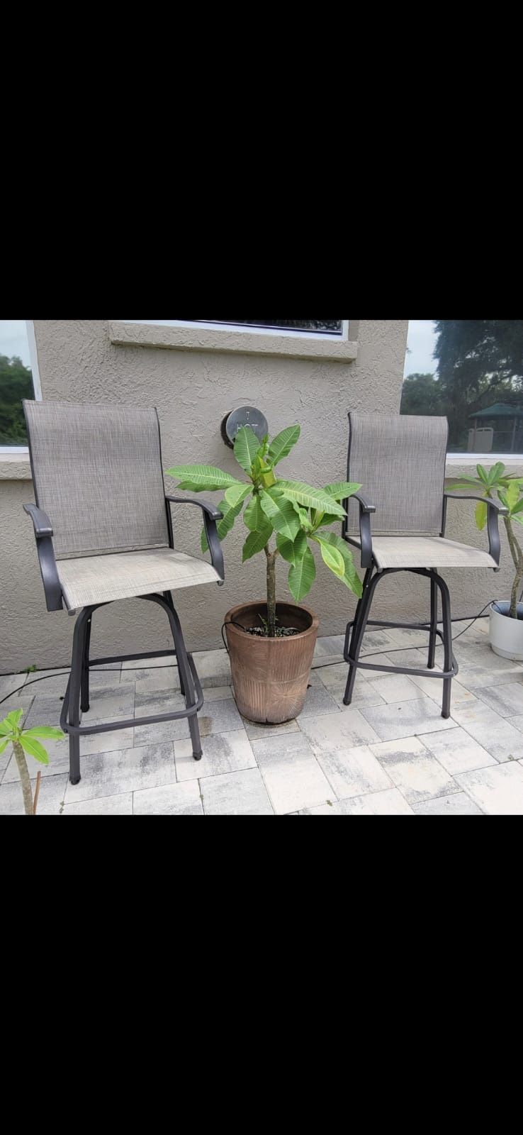 Set of 2 New Tall Patio Chairs