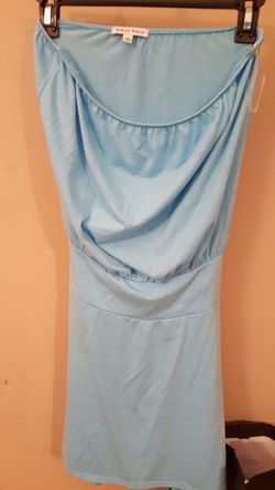 Turquoise summer dress strapless small