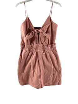 pink tank top romper with bow