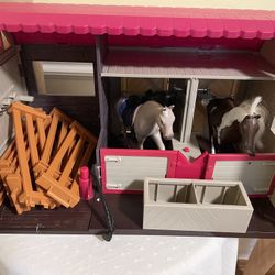 Kids Toy Big Stable And Horses 