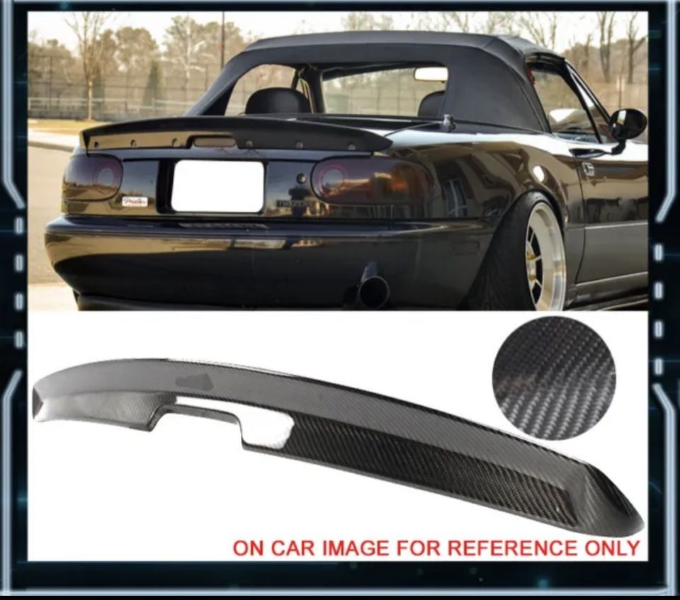 Fit 90-97 NA Mazda Miata Mx5 KG Style MK1 Trunk Spoiler Wing - Carbon Fiber (CF)