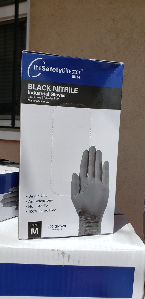 The Safety Director Elite Black Nitrile Industrial Gloves Powder Free