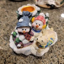 Snowmen Candle holder 