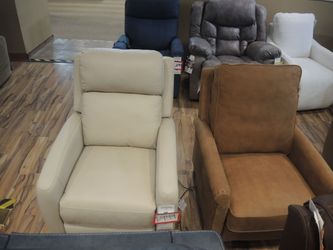Leather Triple Power Recliner — Kuka (Cream)