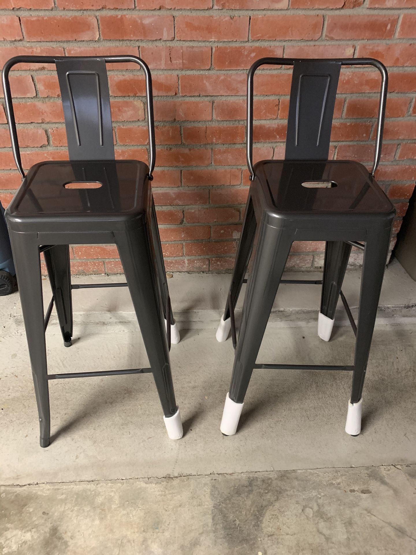 4 Metal Industrial Bar Stools