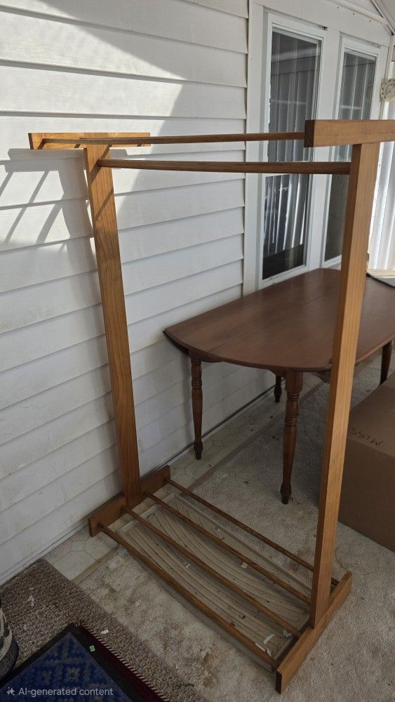Wooden Garment Rack