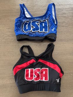 USA cheer sports bras - youth small