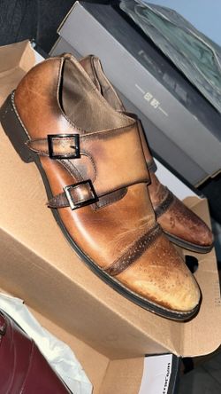 Asher Green Monk Double Strap Men’s Dress Shoes