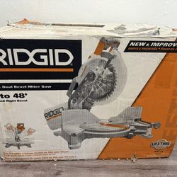 RIDGID 15 Amp 10 in. Corded Dual Bevel Miter Saw with LED Cut Line Indicator