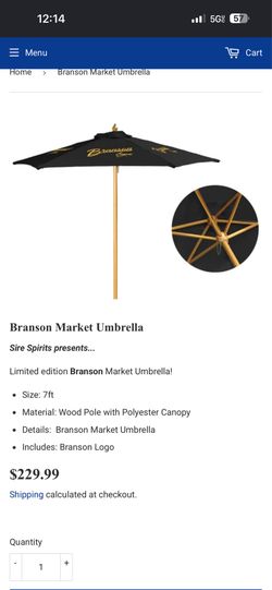 Brand new umbrellas Branson limited edition 7ft asking 75 each