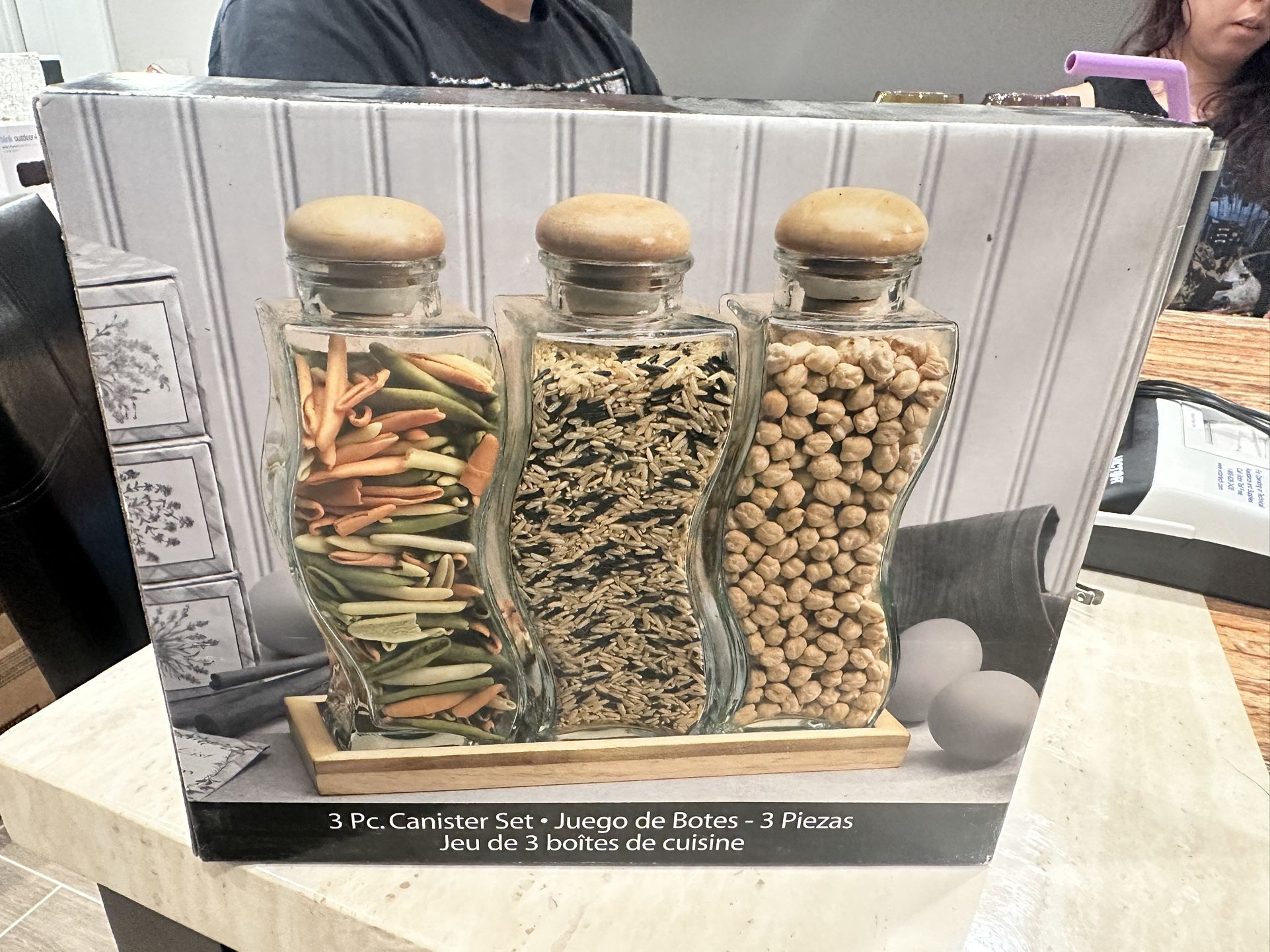 3 Piece Glass Canister