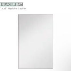 Glacier Bay 16 in. W x 26 in. H Rectangular Wood Composite Medicine Cabinet with Mirror