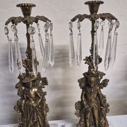  antique Victorian girandole candlestick, likely manufactured by Cornelius & Co. in the mid-19th century. 