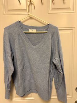 Old Navy Light Blue V-Neck Sweater