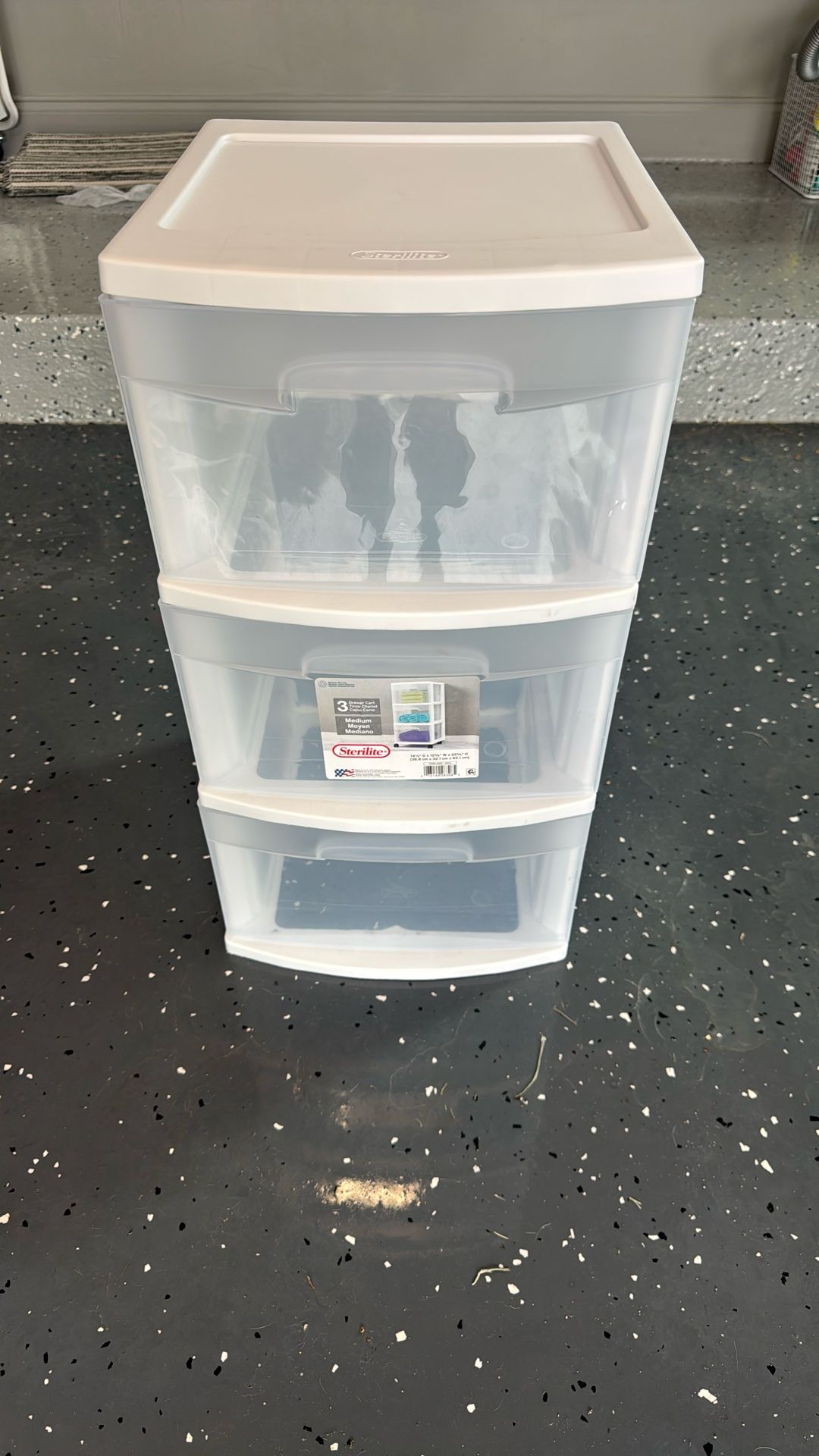 Sterilite 3 Drawer Cart Plastic