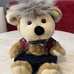 Vintage 1991 All Stuffed Up Bear “Baby Jewels” Corduroy Pants Suspenders  12”