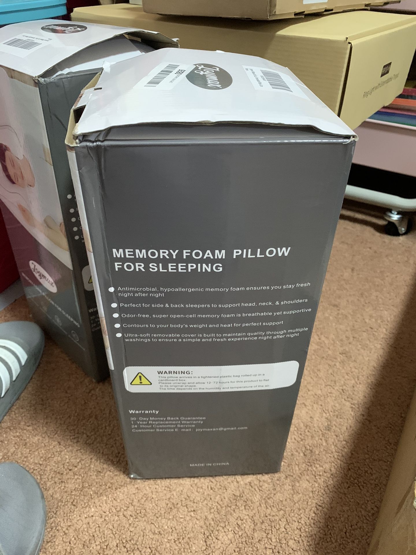 Pillows for Sleeping, Memory Foam Pillow for Neck and Shoulder Pain, Contour Cervical Orthopedic Bed Pillow for Side Back and Stomach Sleepers, with C