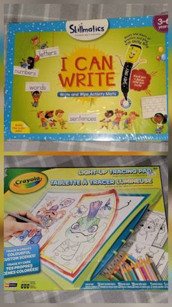 Skillmatics I Can Write & Crayola Light-Up Tracing Pad Bundle