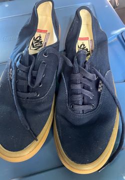 Vans Authentic Black Canvas Gum Sole Sneakers