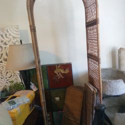 Wicker Shelving Unit Brown