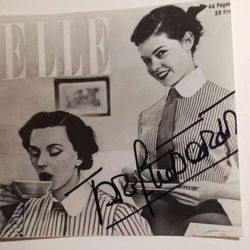 BRIGITTE BARDOT SIGNED AUTOGRAPHED 5x5 PHOTO Of 1st modeling job W/coa
